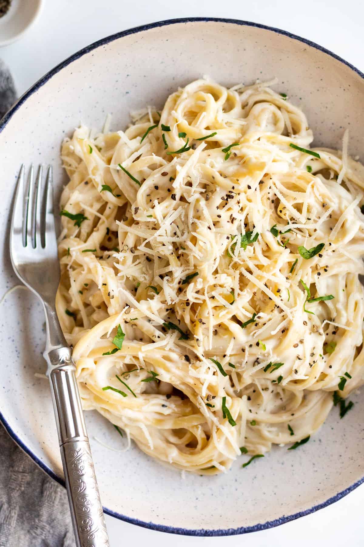 Creamy pasta store sauce with milk