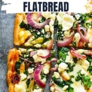 spinach feta flatbread pizza