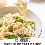 garlic cream sauce pinterest image