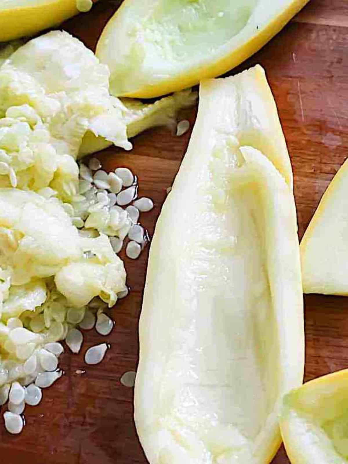 a seeded yellow squash 