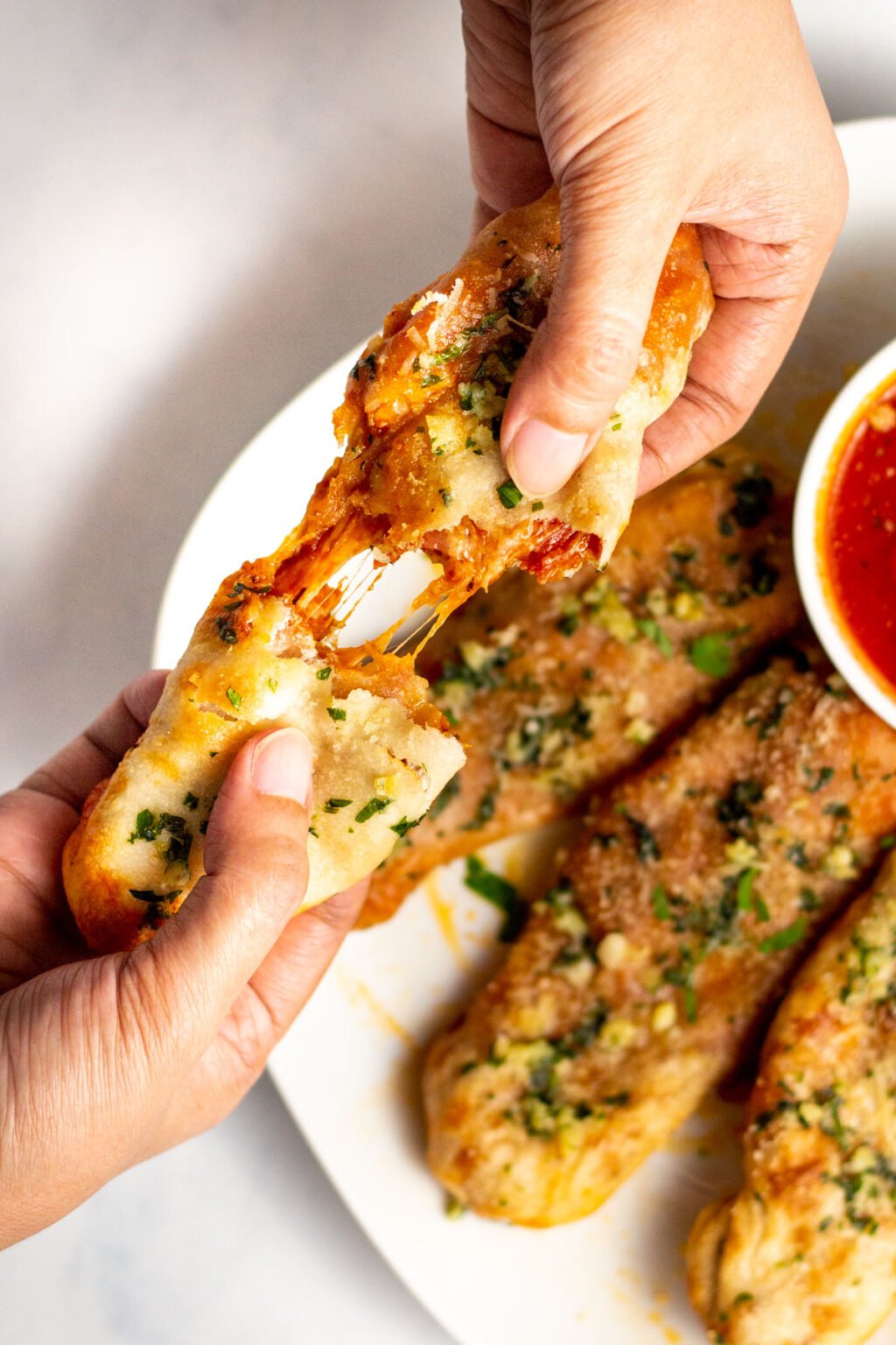 Cheesy Pepperoni Pizza Sticks with Parmesan - Game Day Recipe