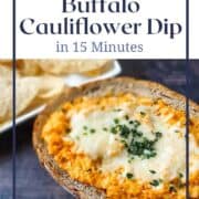 buffalo cauliflower dip pinterest image