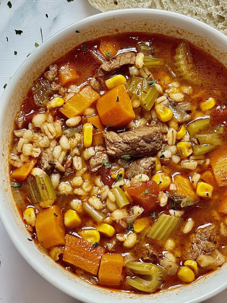 Instant Pot Beef Barley Soup - Healthy and Delicious!