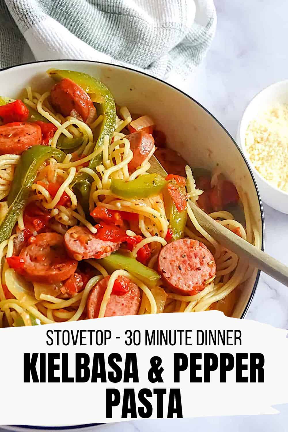 Kielbasa and Pepper Pasta with Tomatoes