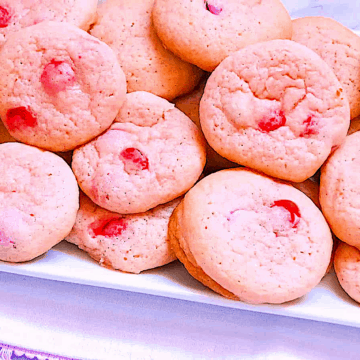 pink sugar cookies for Valentine's Day