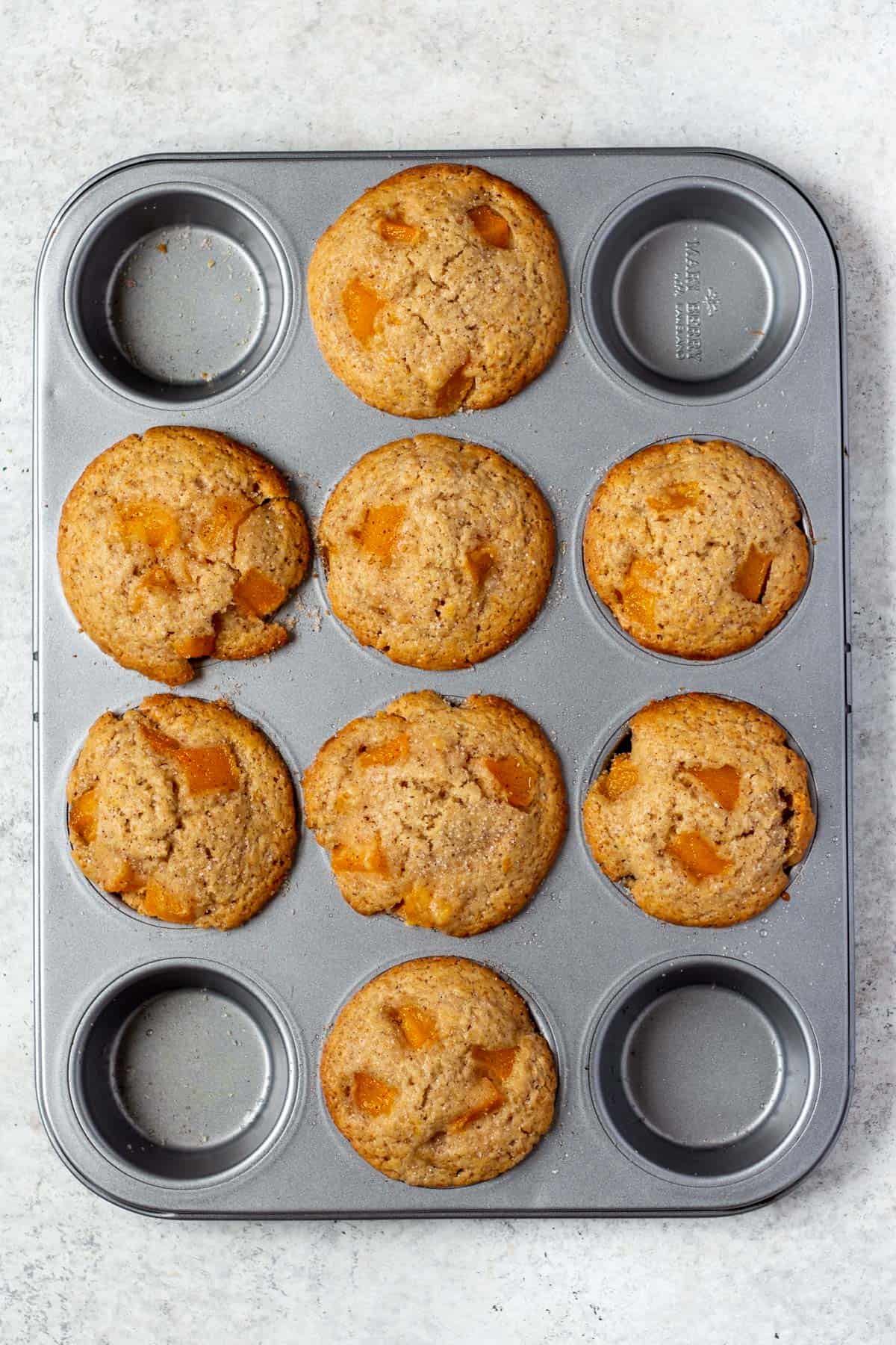 cooked muffins in a muffin tray