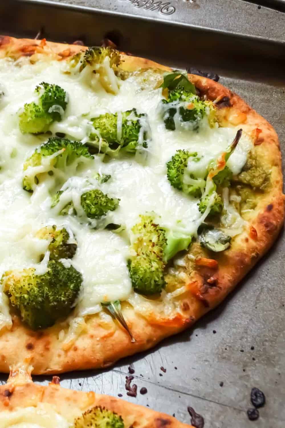 Green Pizza with Broccoli,  Arugula, and Pesto