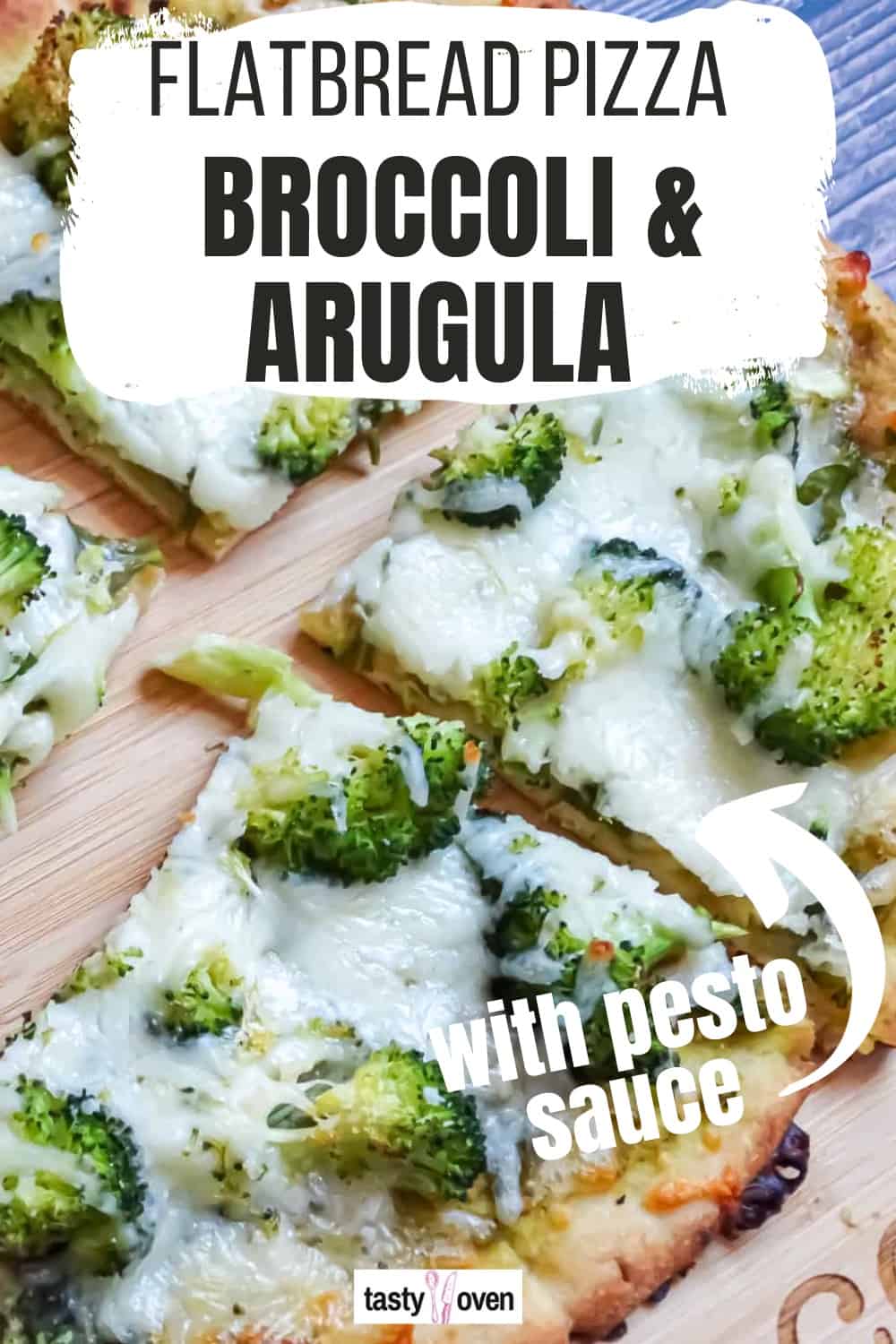 Green Pizza with Broccoli,  Arugula, and Pesto