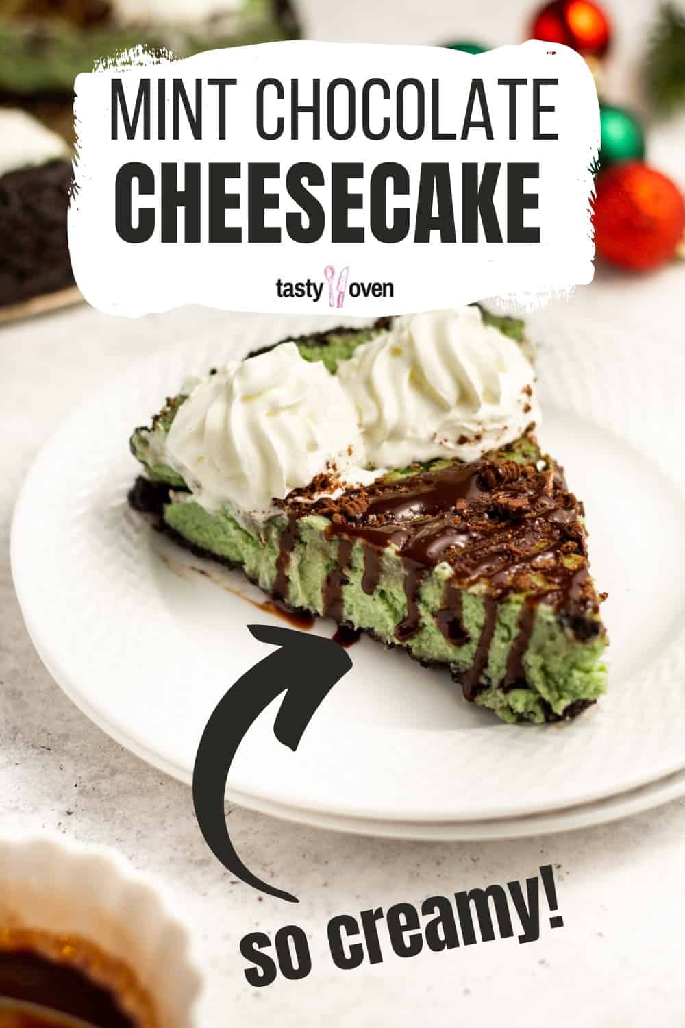Mint Chocolate Cheesecake with Oreo Crust