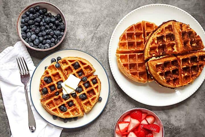 Cottage Cheese Protein Waffles