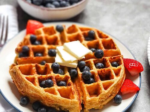 Cottage Cheese Protein Waffles