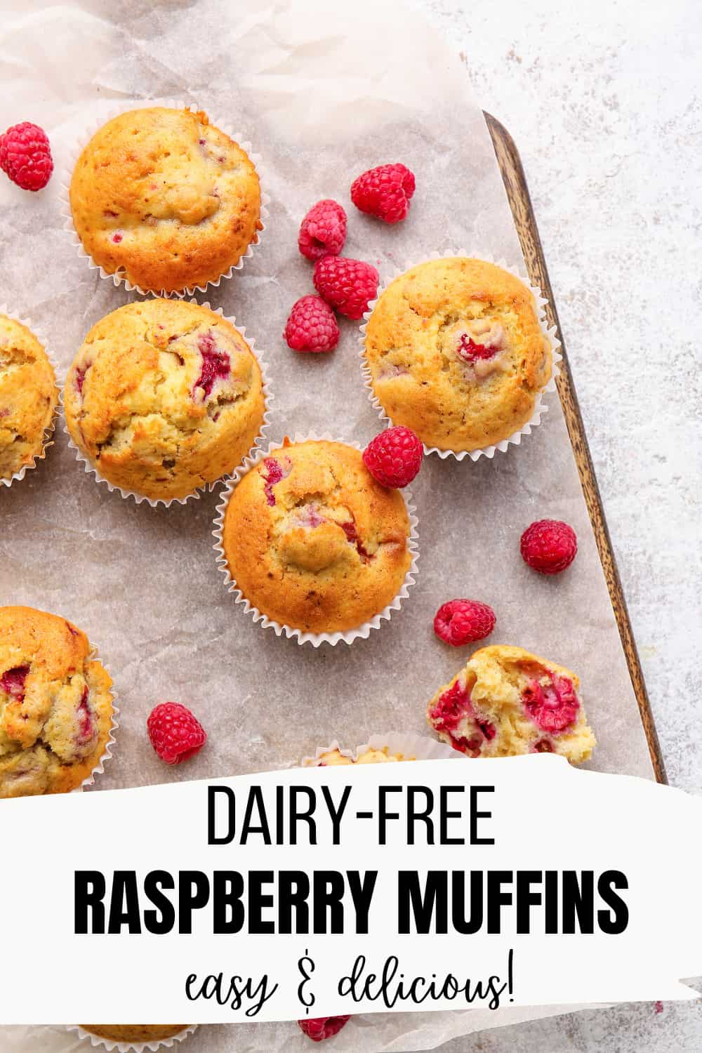 dairy-free raspberry muffin pinterest image