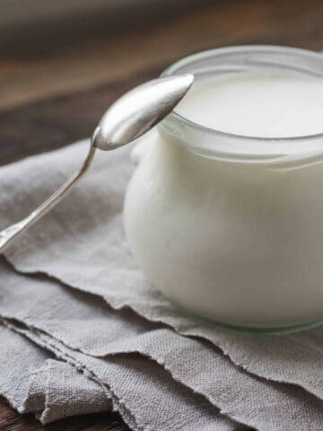 homemade buttermilk in a white jar