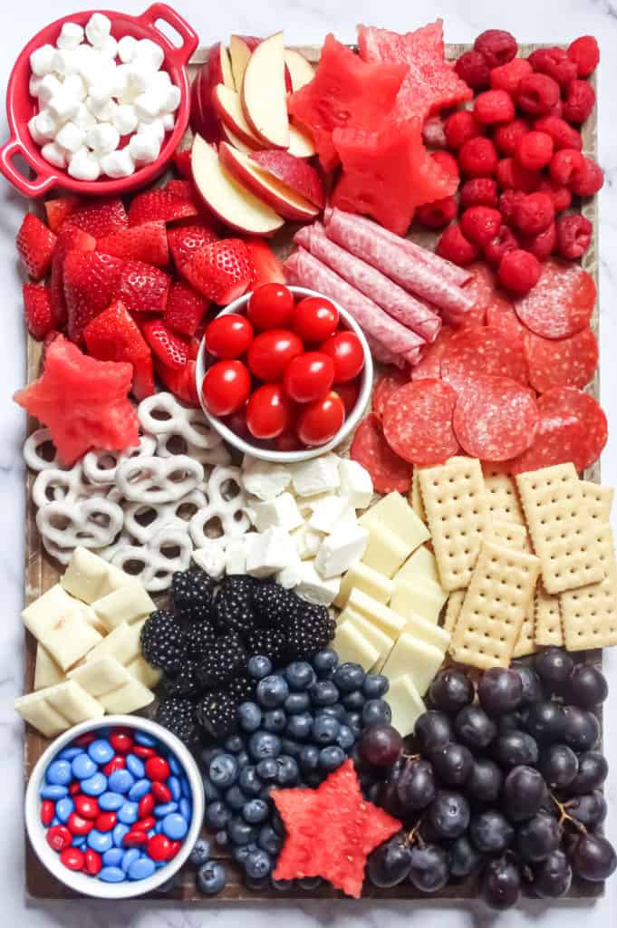 How To Make A Red White And Blue Kids Charcuterie Board