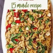 caprese pasta salad pinterest image