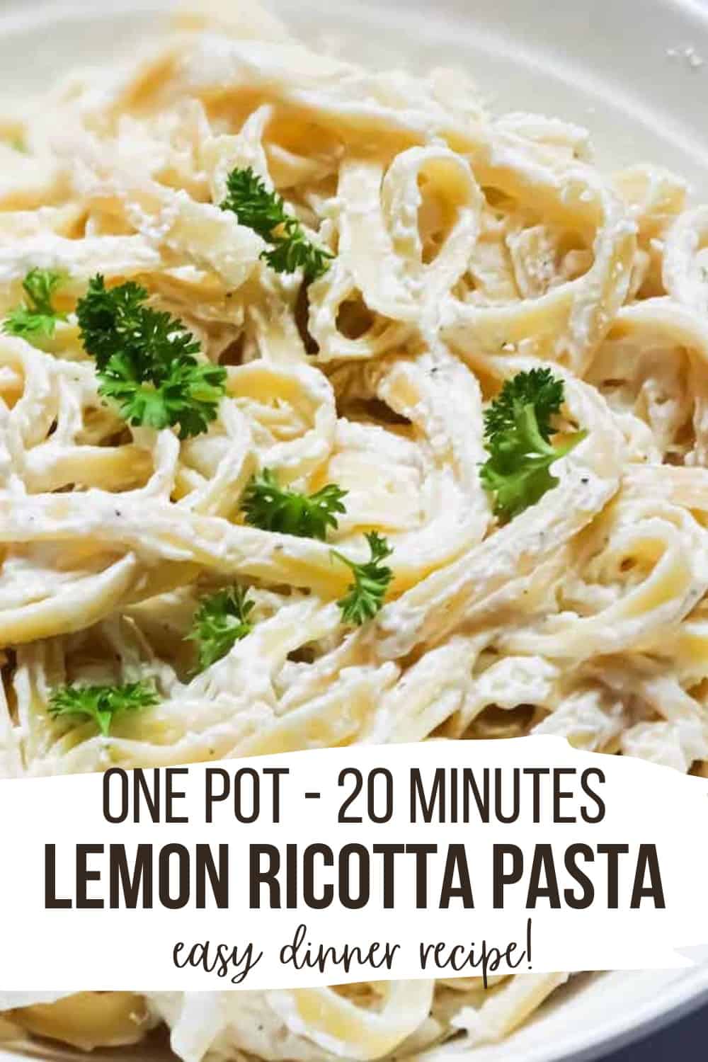 One Pot Ricotta Lemon Pasta