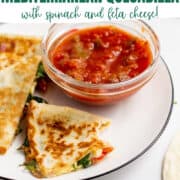 mediterranean quesadilla pin image