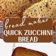 bread maker zucchini bread pinterest image