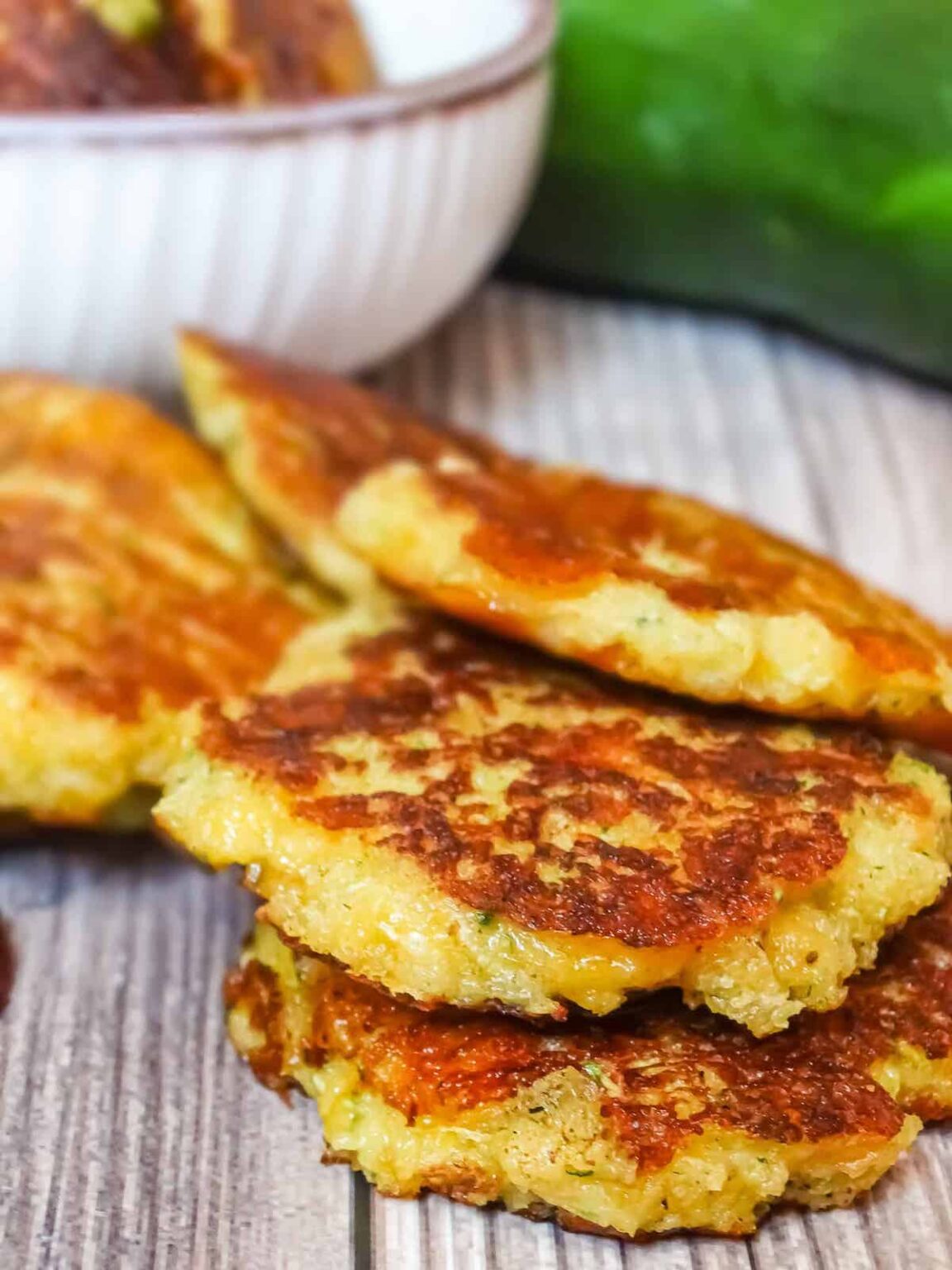 Crispy Zucchini Fritters Recipe - Air Fryer or Pan Fried