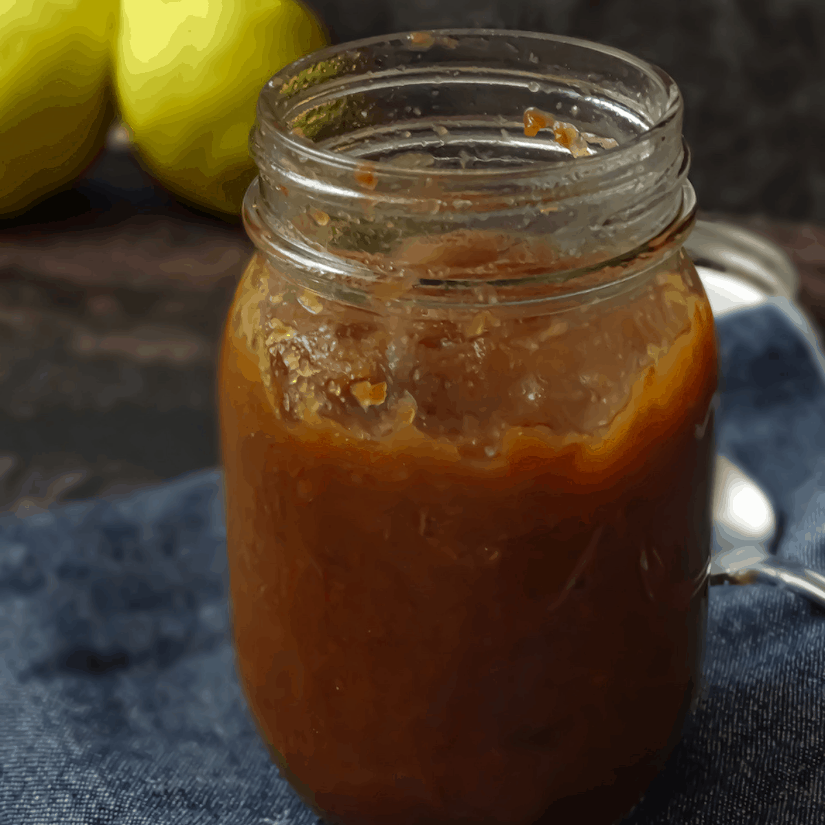 pear preserves recipe in a mason jar