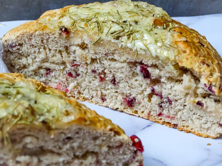 Baked Brie Cranberry Bread - By Hand and Bread Machine Options