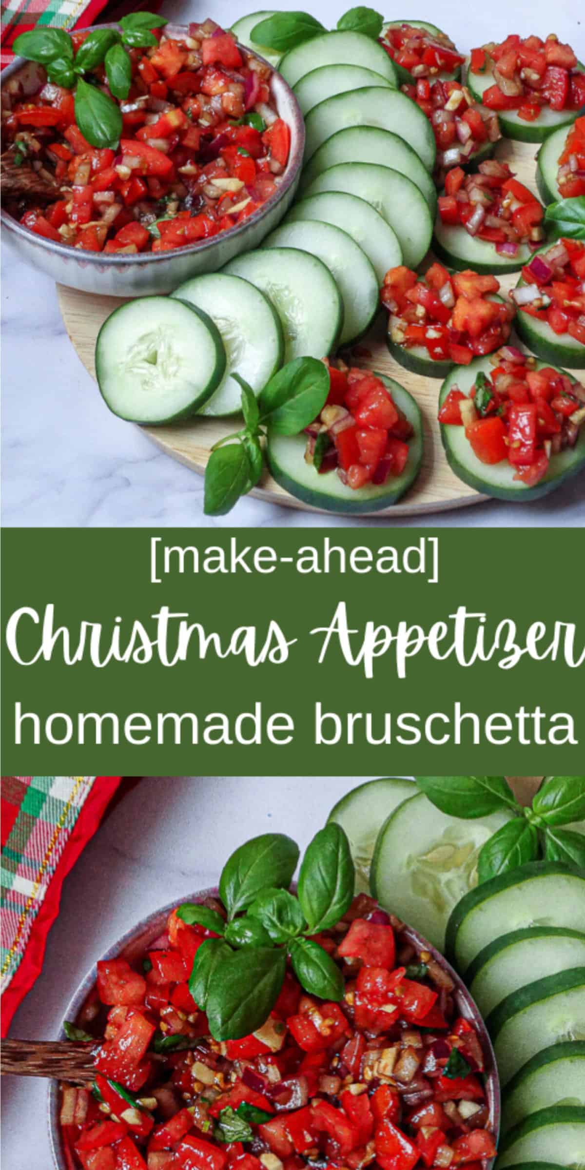 Homemade Bruschetta Christmas Appetizer