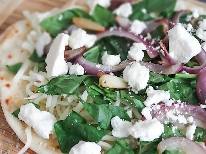 Spinach and Feta Flatbread Pizza Tasty Oven