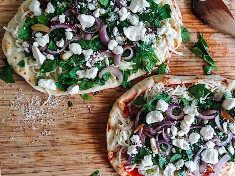 Spinach and Feta Flatbread Pizza Tasty Oven