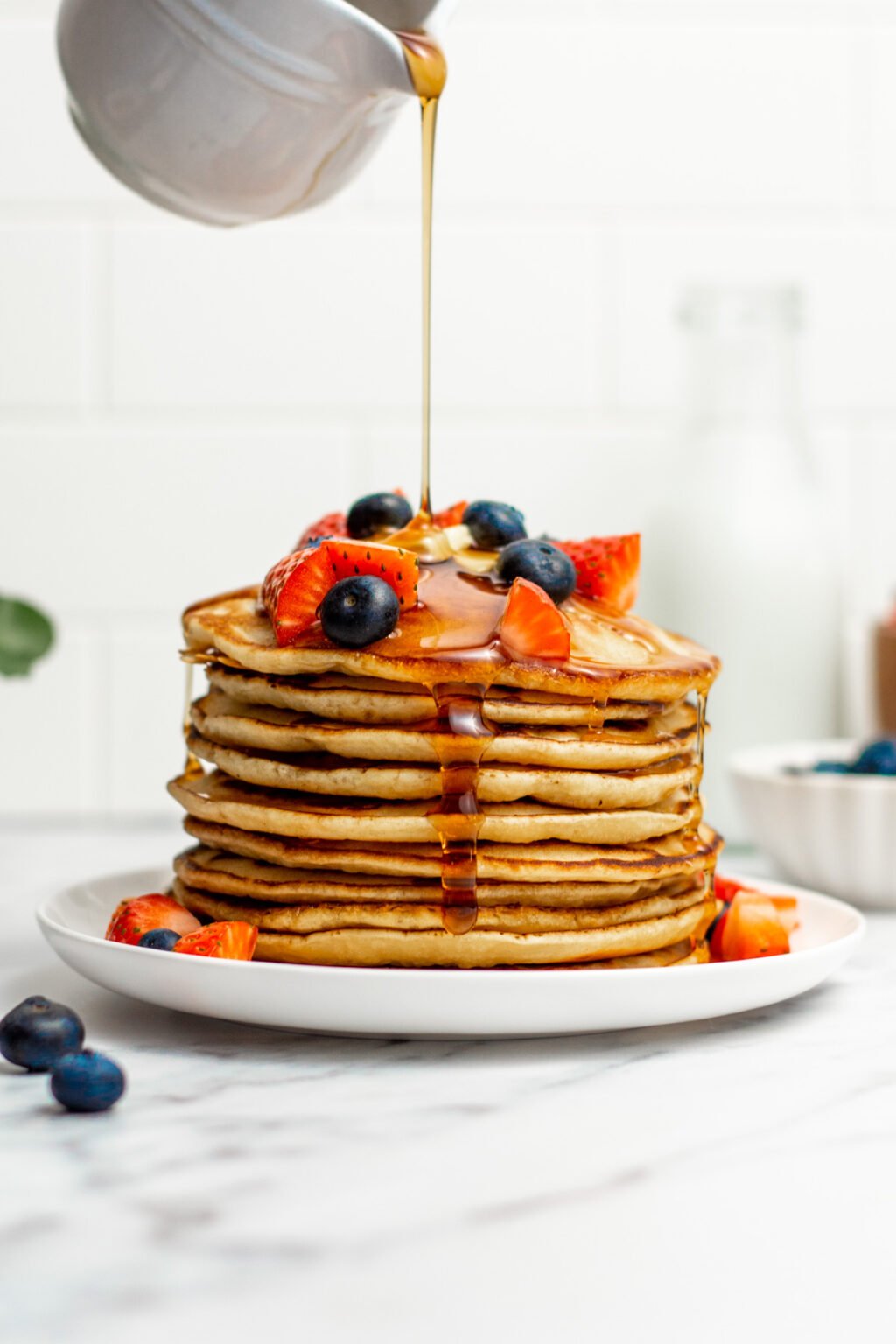 Thick and Fluffy Oat Milk Pancakes