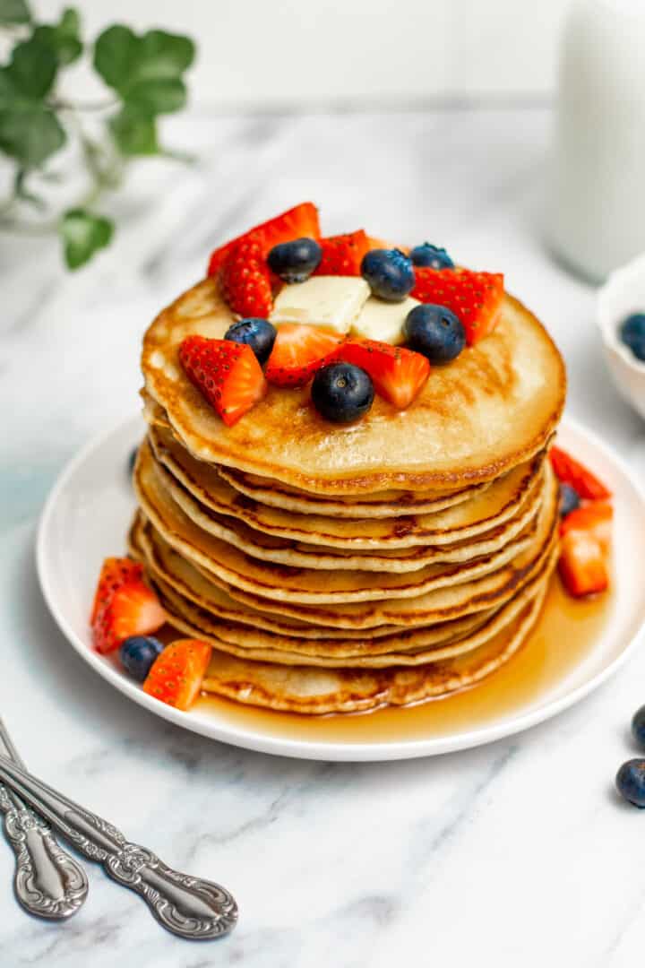 Thick and Fluffy Oat Milk Pancakes