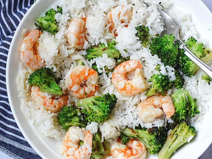 Garlic Lime Shrimp and Rice Bowl with Broccoli – Tasty Oven