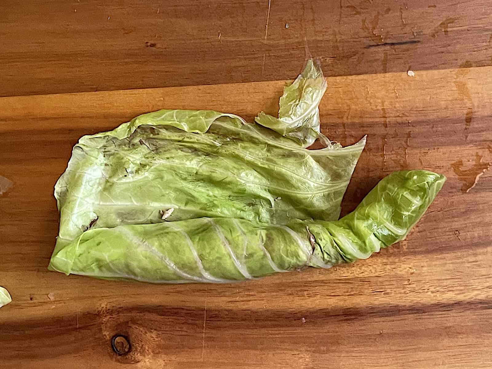 partially rolled stuffed cabbage