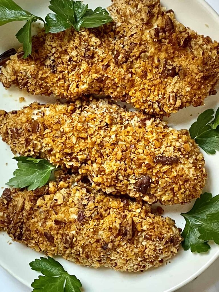 Air Fryer Chicken Tenders Pecan Crusted Recipe with Variations