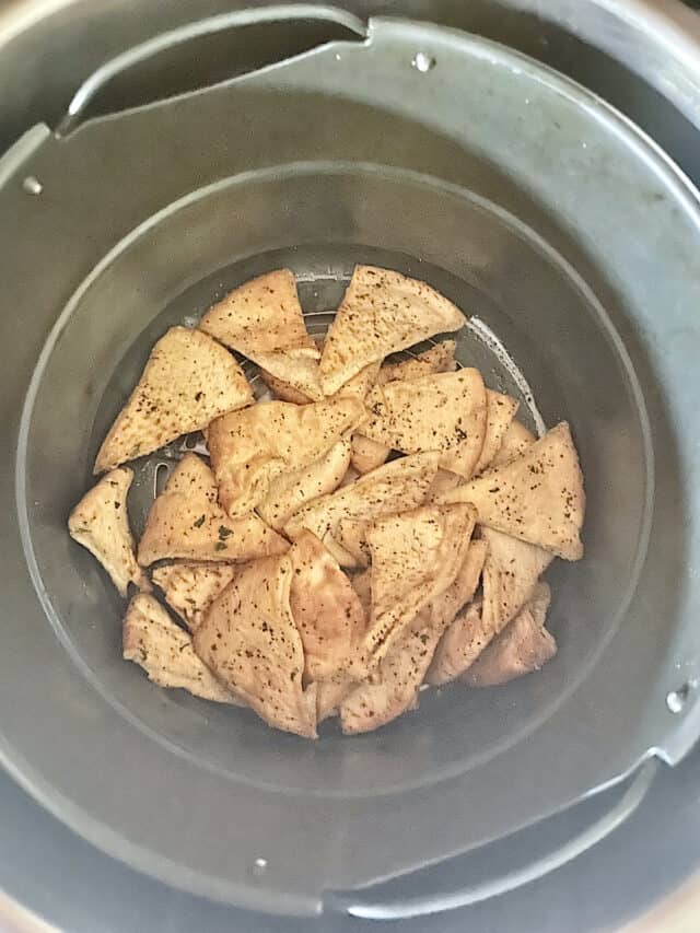 Air Fryer Pita Chips in 12 Minutes (it's vegan, too!)