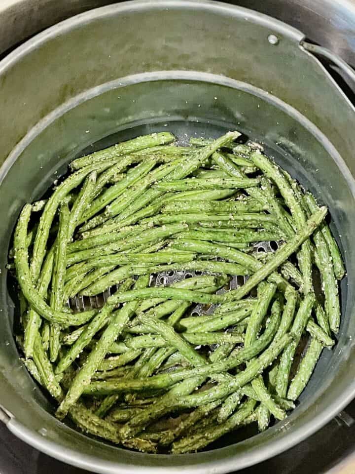 Air Fryer Green Beans Using Fresh, Frozen or Canned Beans