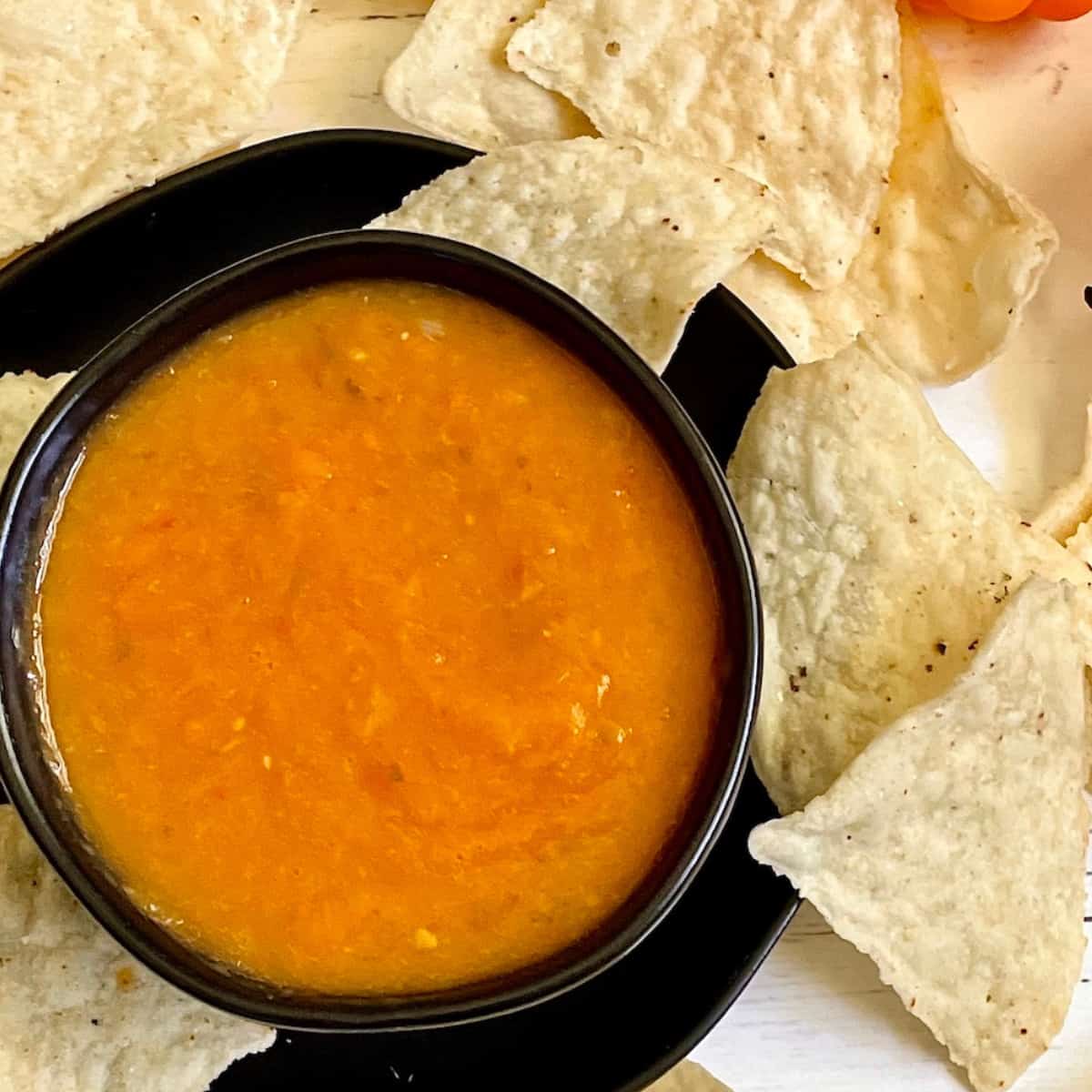mango habanero salsa in a bowl