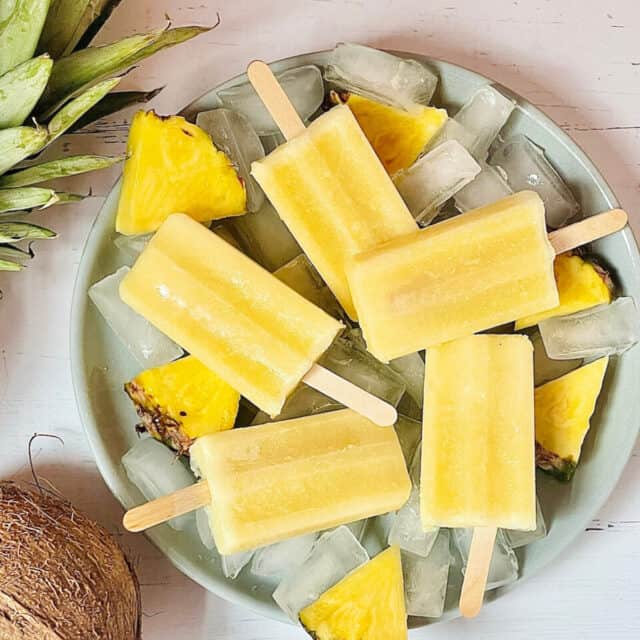 Pina Colada Popsicle 4 Ingredient Summer Treat!