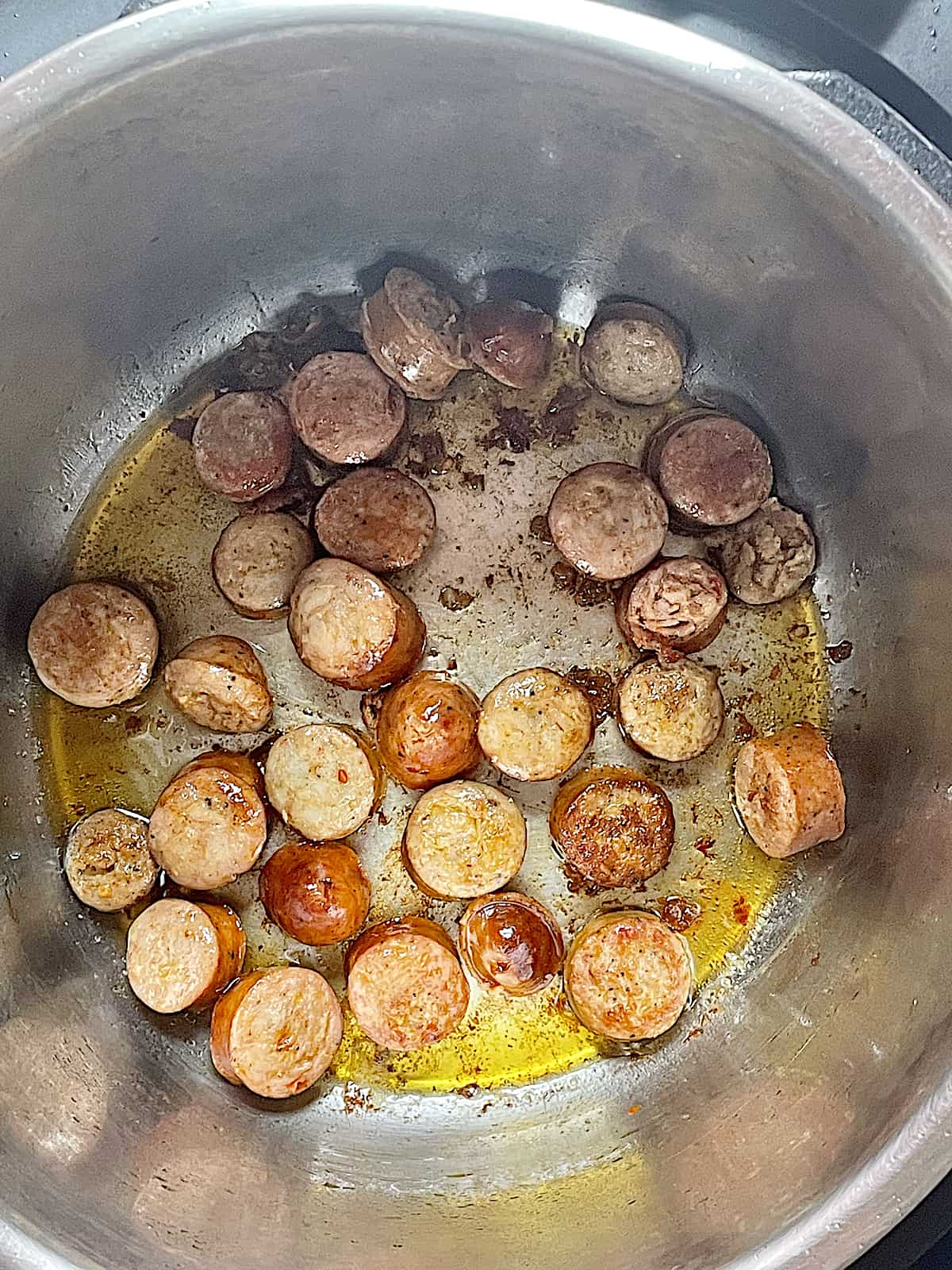 andouille sausage cooked in a pressure cooker