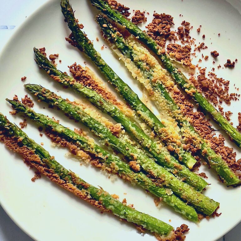 Air Fryer Garlic Parmesan Asparagus Easy 4 Ingredient Recipe!