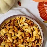 air fryer roasted pumpkin seeds pinterest image