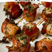 bacon wrapped scallops pinterest image