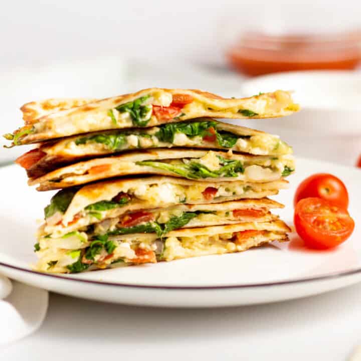 Easy Mediterranean Quesadillas