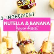 frozen nutella banana bites pinterest image