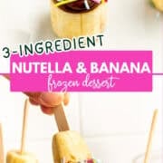 frozen nutella banana bites pinterest image