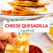 cheese quesadilla pinterest image