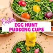 Easter dirt cup pudding recipe pinterest image