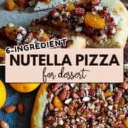 nutella dessert pizza pinterest image