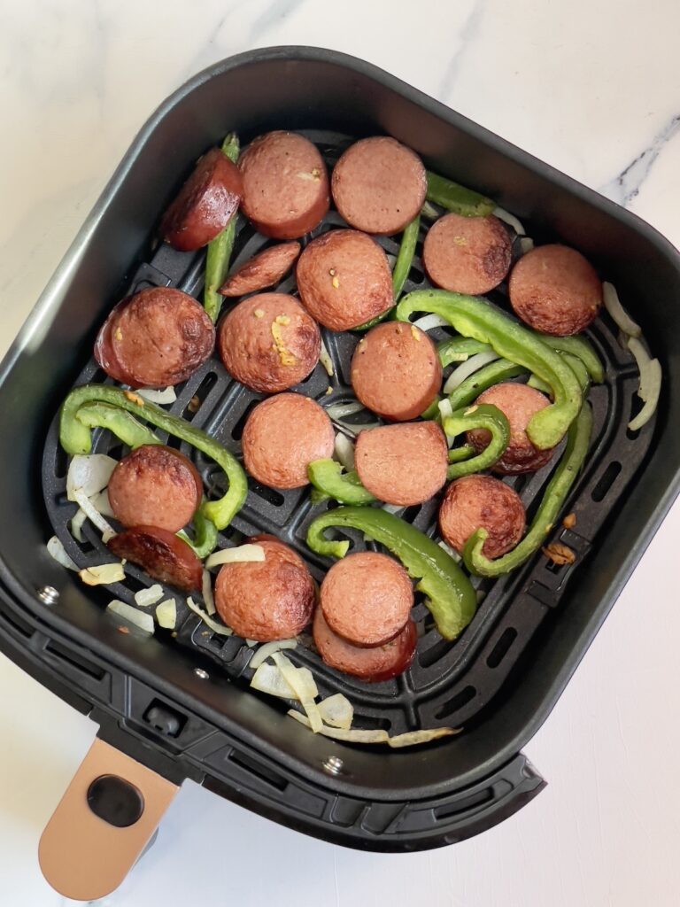 Air Fryer Kielbasa and Peppers Tasty Oven