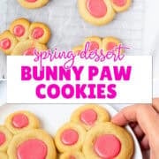 bunny paw cookies pinterest image