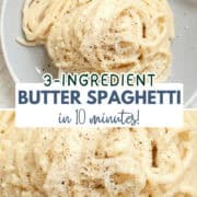 easy butter spaghetti pinterest image